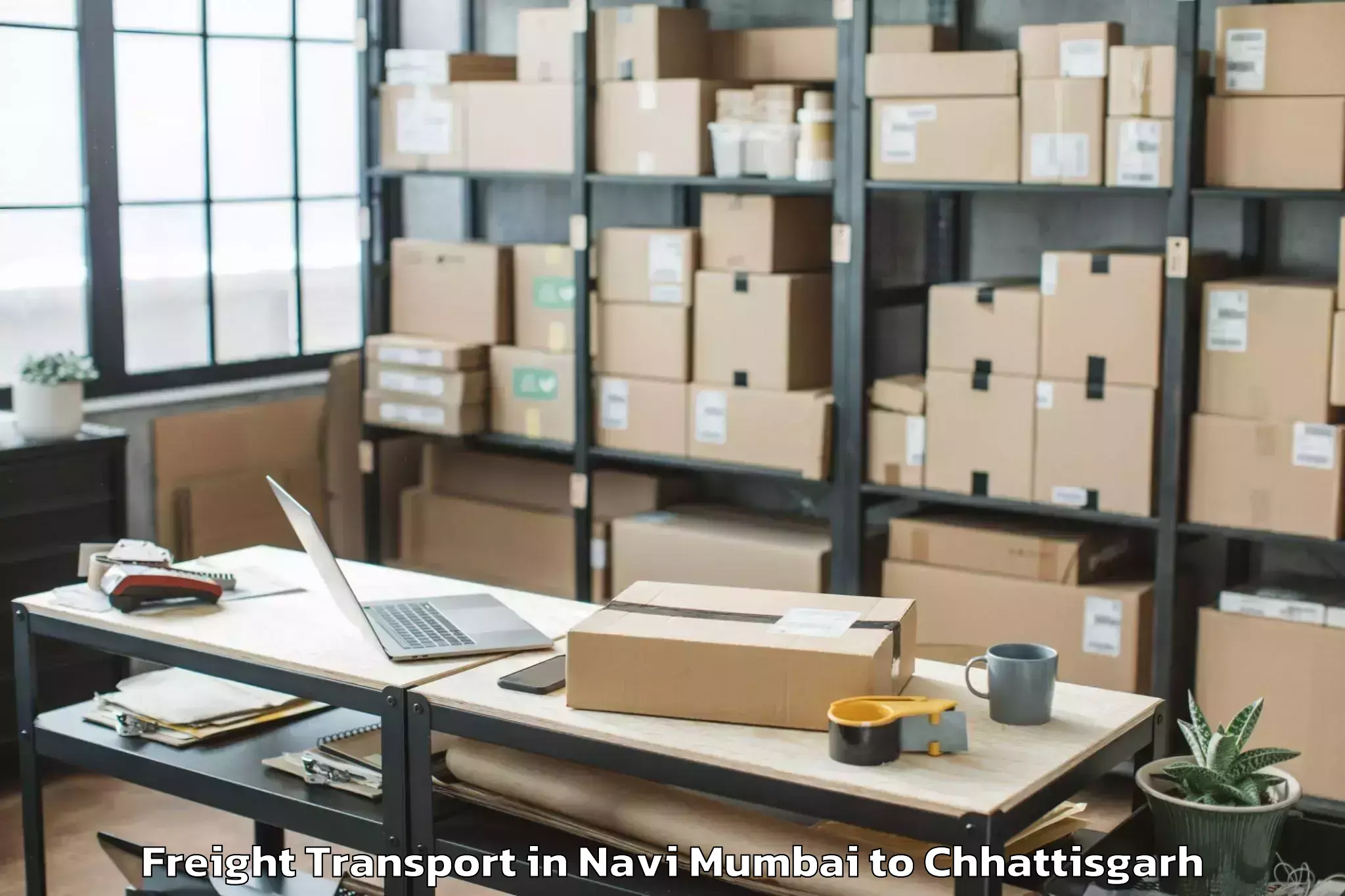 Book Navi Mumbai to Raj Nandgaon Freight Transport Online